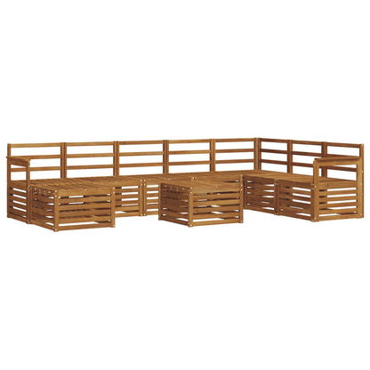 vidaXL Outdoor Sofa Set 9 pcs Natural 2