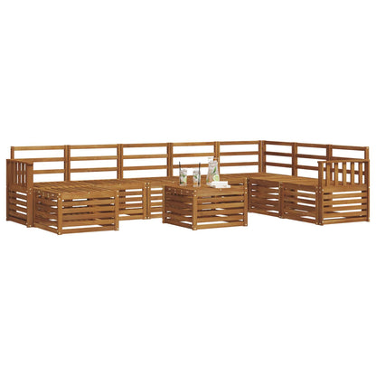vidaXL Outdoor Sofa Set 9 pcs Natural 3
