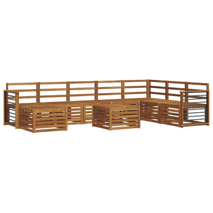 vidaXL Outdoor Sofa Set 9 pcs Natural 2