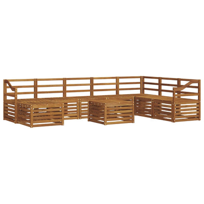 vidaXL Outdoor Sofa Set 9 pcs Natural 2