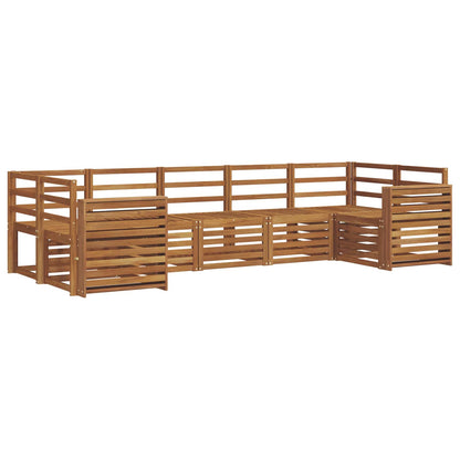 vidaXL Outdoor Sofa Set 7 pcs Natural 2