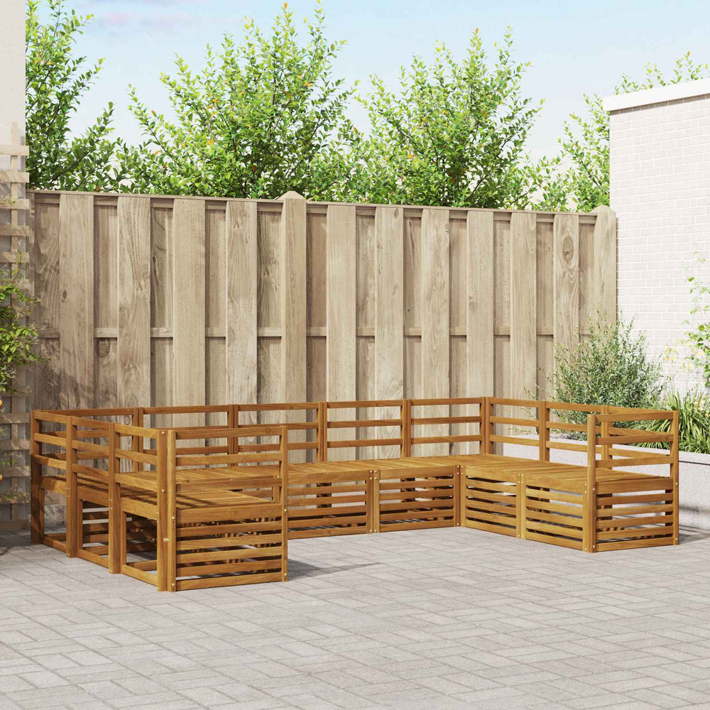 vidaXL Outdoor Sofa Set 9 pcs Natural