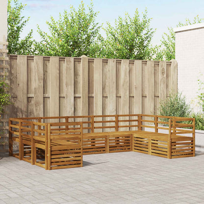 vidaXL Outdoor Sofa Set 9 pcs Natural 1