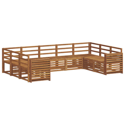 vidaXL Outdoor Sofa Set 9 pcs Natural 2
