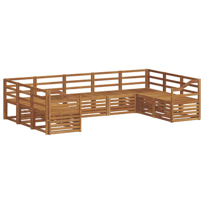 vidaXL Outdoor Sofa Set 9 pcs Natural 2