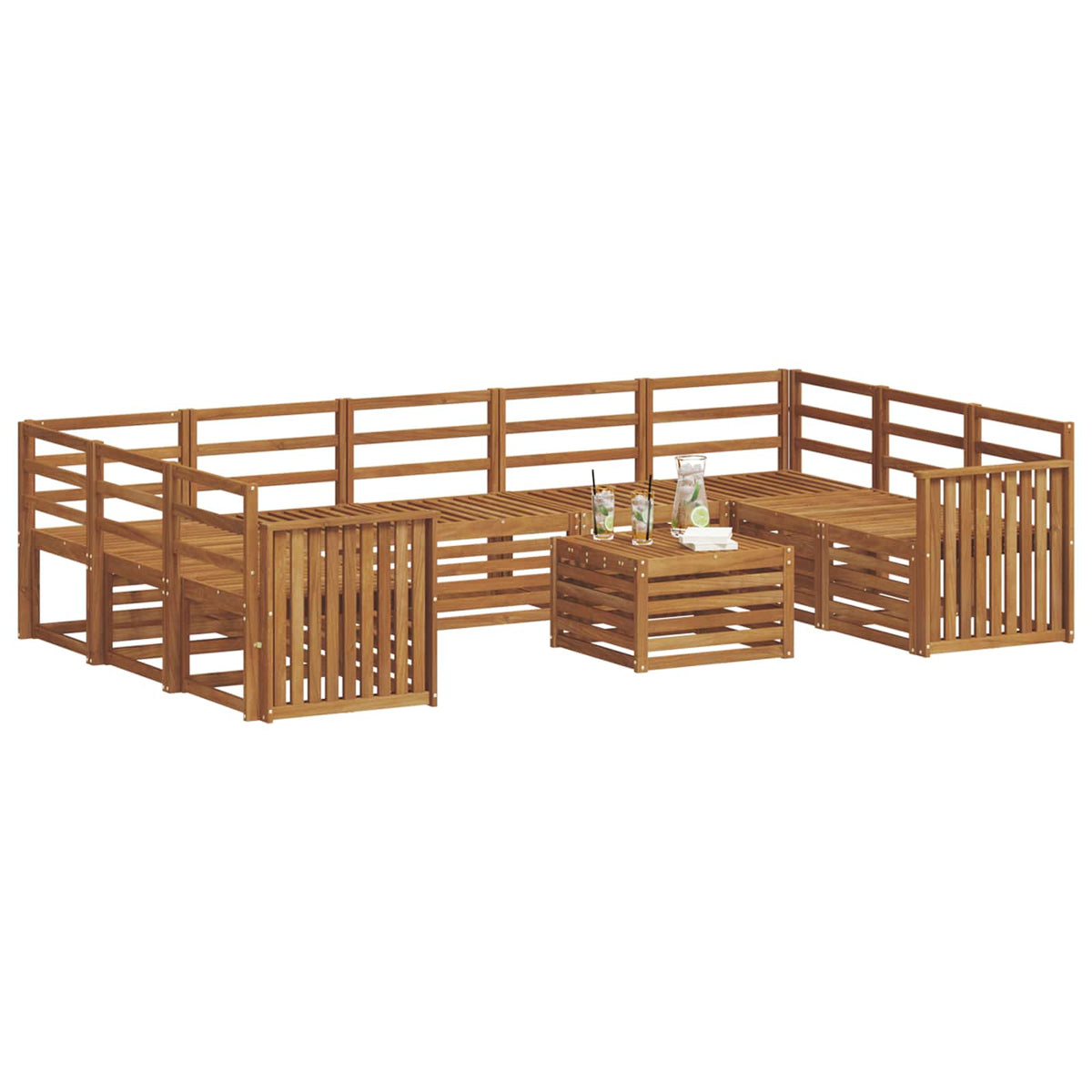 Outdoor Sofa Set 10 pcs Natural Track