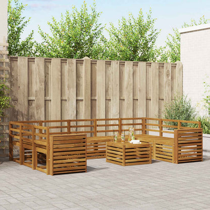 vidaXL Outdoor Sofa Set 10 pcs Natural 1