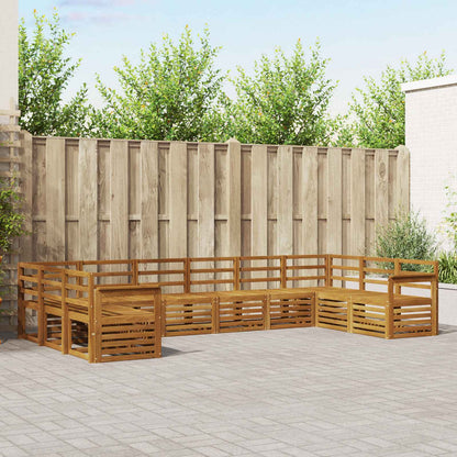 vidaXL Outdoor Sofa Set 10 pcs Natural 1