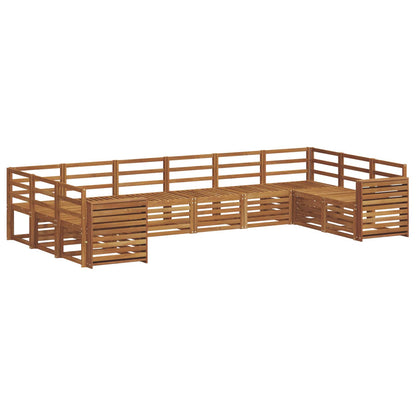 vidaXL Outdoor Sofa Set 10 pcs Natural 2