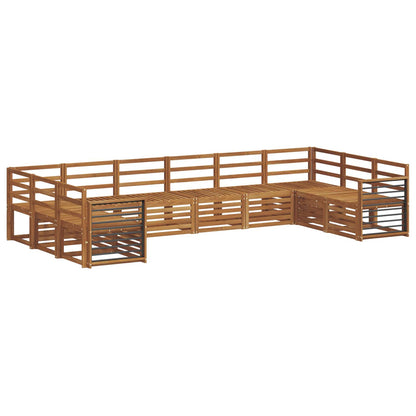 vidaXL Outdoor Sofa Set 10 pcs Natural 2