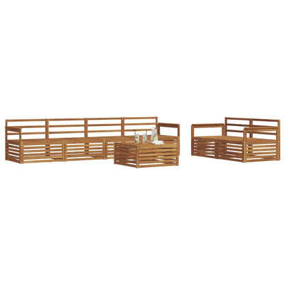 vidaXL Outdoor Sofa Set 7 pcs Natural Solid Acacia Wood 3