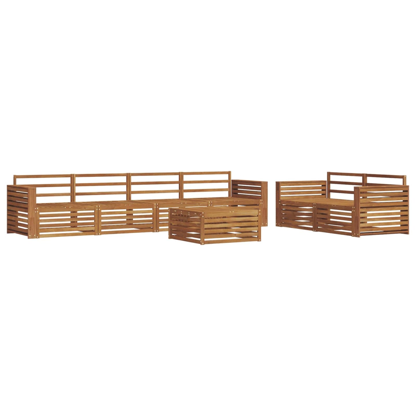 vidaXL Outdoor Sofa Set 7 pcs Natural Solid Acacia Wood 2