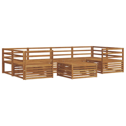 vidaXL Outdoor Sofa Set 7 pcs Natural Solid Acacia Wood 2