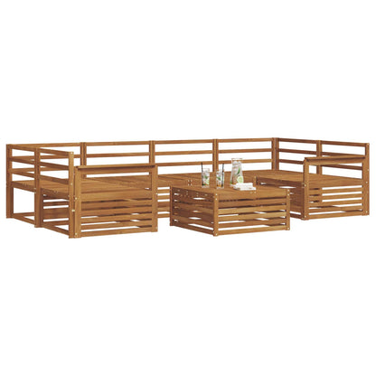 vidaXL Outdoor Sofa Set 7 pcs Natural Solid Acacia Wood 3