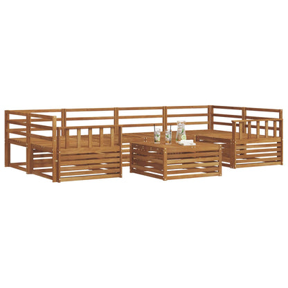 vidaXL Outdoor Sofa Set 7 pcs Natural Solid Acacia Wood 3