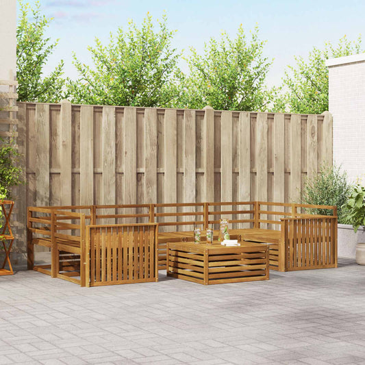vidaXL Outdoor Sofa Set 7 pcs Natural Solid Acacia Wood 1