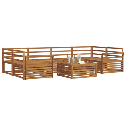 vidaXL Outdoor Sofa Set 7 pcs Natural Solid Acacia Wood 3