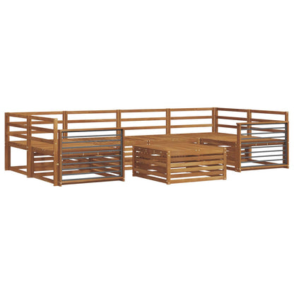 vidaXL Outdoor Sofa Set 7 pcs Natural Solid Acacia Wood 2