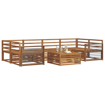 vidaXL Outdoor Sofa Set 7 pcs Natural Solid Acacia Wood 3