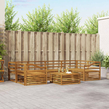 vidaXL Outdoor Sofa Set 7 pcs Natural Solid Acacia Wood 1