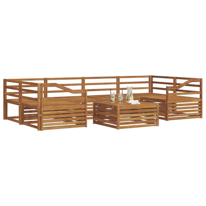 vidaXL Outdoor Sofa Set 7 pcs Natural Solid Acacia Wood 3