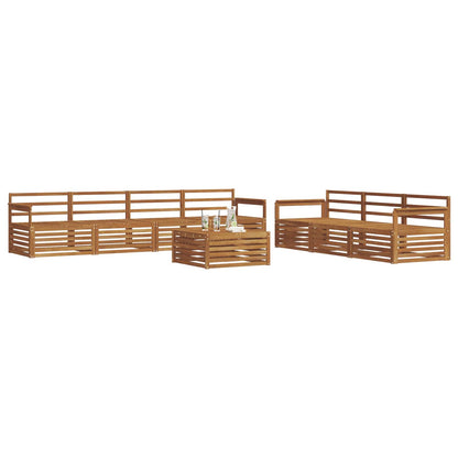 vidaXL Outdoor Sofa Set 8 pcs Natural Solid Acacia Wood 3