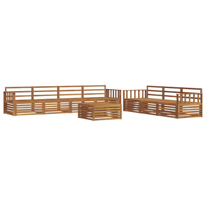 vidaXL Outdoor Sofa Set 8 pcs Natural Solid Acacia Wood 2