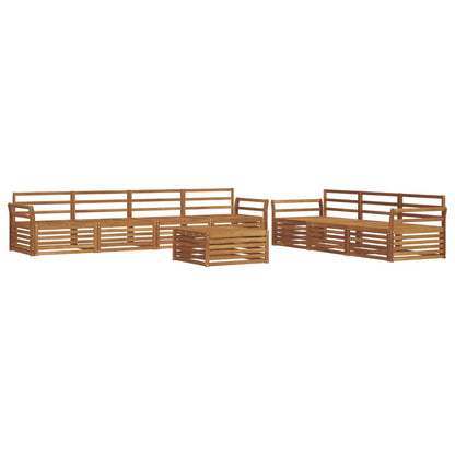 vidaXL Outdoor Sofa Set 8 pcs Natural Solid Acacia Wood 2