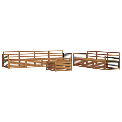 vidaXL Outdoor Sofa Set 8 pcs Natural Solid Acacia Wood 2