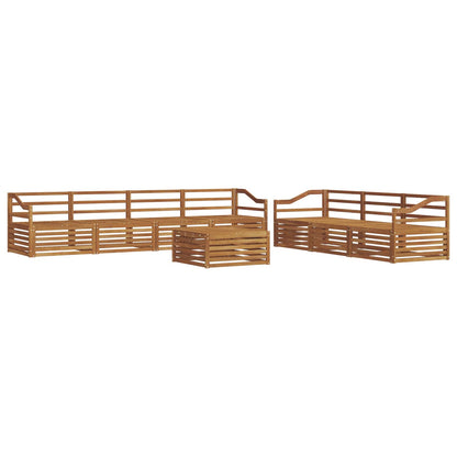 vidaXL Outdoor Sofa Set 8 pcs Natural Solid Acacia Wood 2