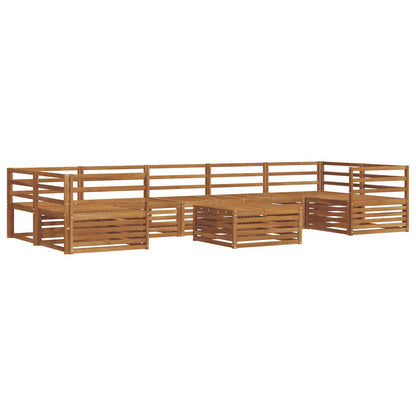 vidaXL Outdoor Sofa Set 8 pcs Natural Solid Acacia Wood 2
