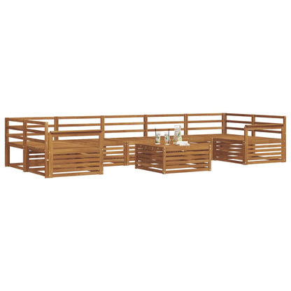 vidaXL Outdoor Sofa Set 8 pcs Natural Solid Acacia Wood 3