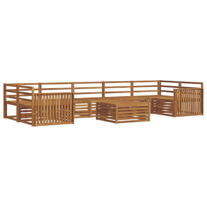 vidaXL Outdoor Sofa Set 8 pcs Natural Solid Acacia Wood 2