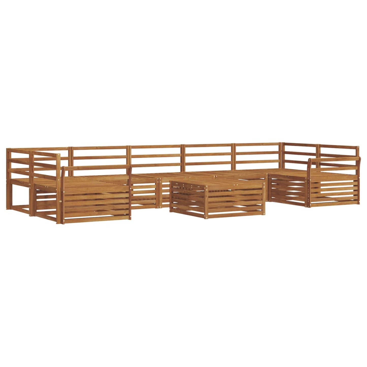 vidaXL Outdoor Sofa Set 8 pcs Natural Solid Acacia Wood 2