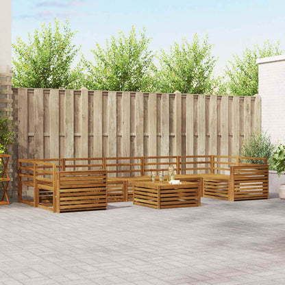 vidaXL Outdoor Sofa Set 8 pcs Natural Solid Acacia Wood 1