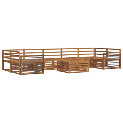 vidaXL Outdoor Sofa Set 8 pcs Natural Solid Acacia Wood 2