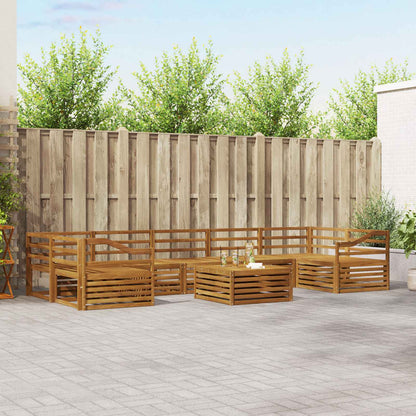 vidaXL Outdoor Sofa Set 8 pcs Natural Solid Acacia Wood 1