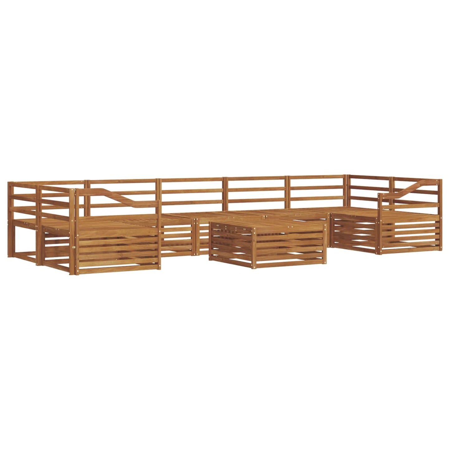 vidaXL Outdoor Sofa Set 8 pcs Natural Solid Acacia Wood 2