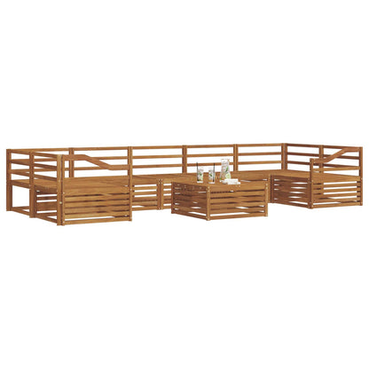 vidaXL Outdoor Sofa Set 8 pcs Natural Solid Acacia Wood 3