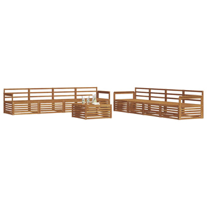 vidaXL Outdoor Sofa Set 9 pcs Natural Solid Acacia Wood 3
