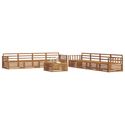 vidaXL Outdoor Sofa Set 9 pcs Natural Solid Acacia Wood 3