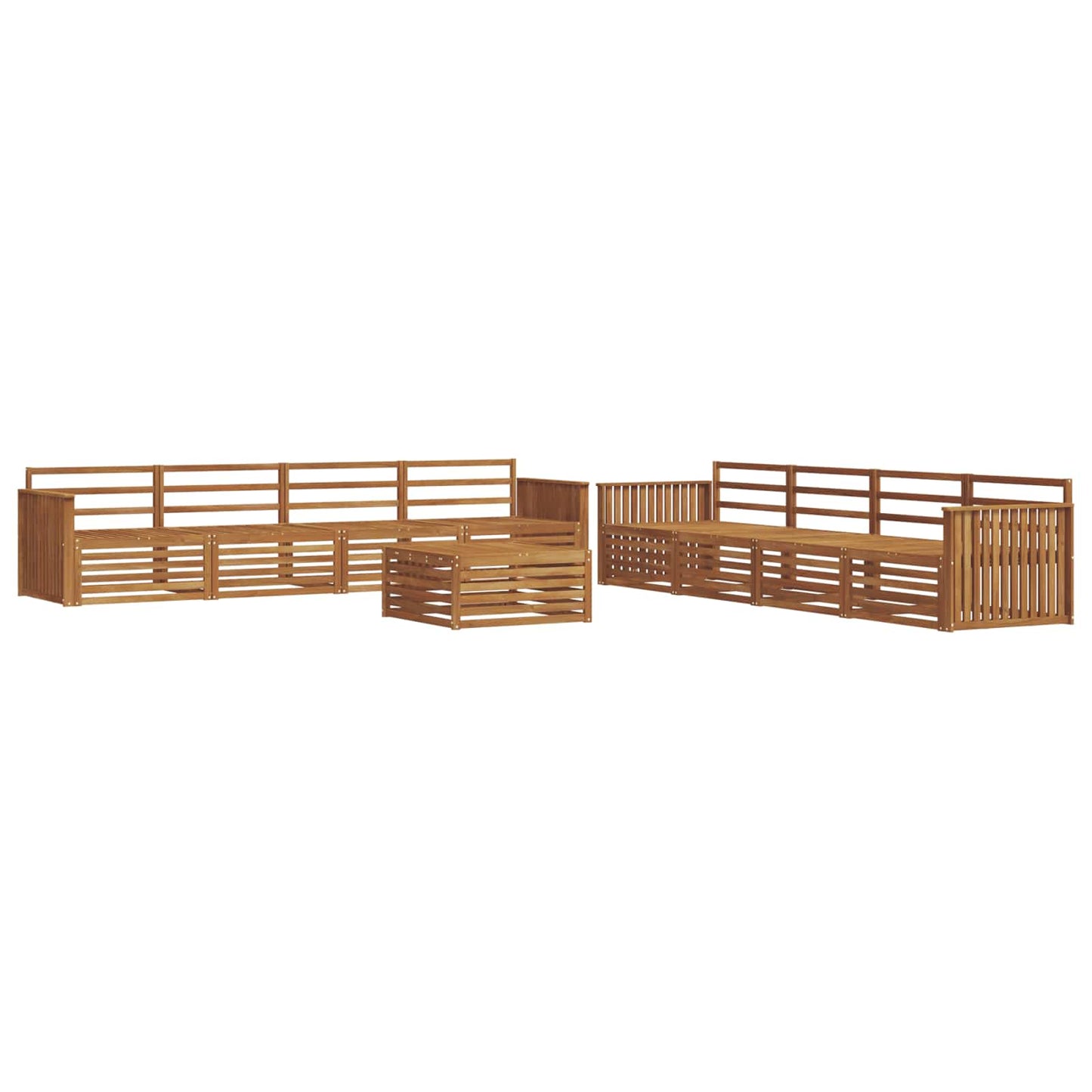vidaXL Outdoor Sofa Set 9 pcs Natural Solid Acacia Wood 2