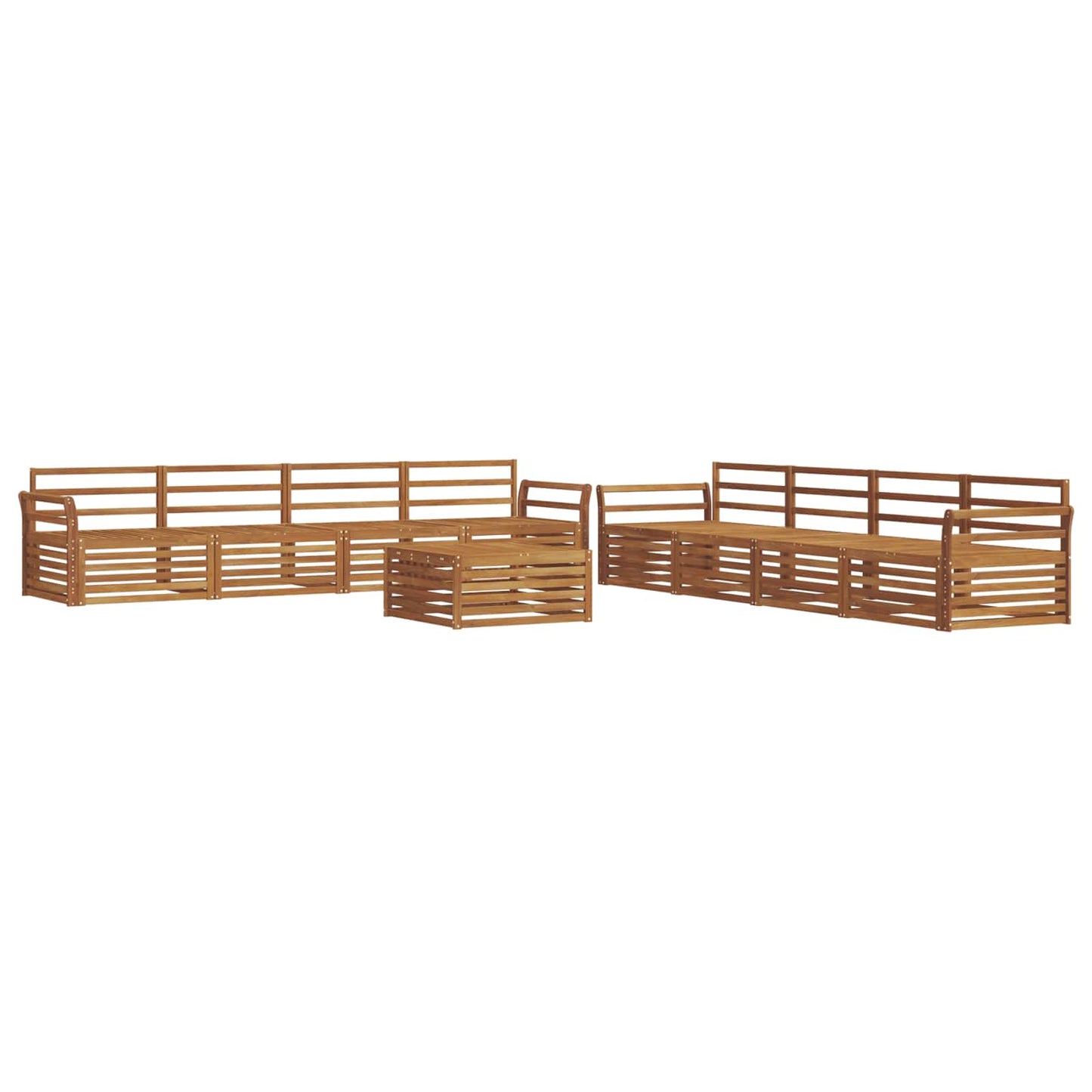 vidaXL Outdoor Sofa Set 9 pcs Natural Solid Acacia Wood 2
