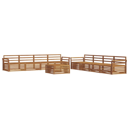 vidaXL Outdoor Sofa Set 9 pcs Natural Solid Acacia Wood 2