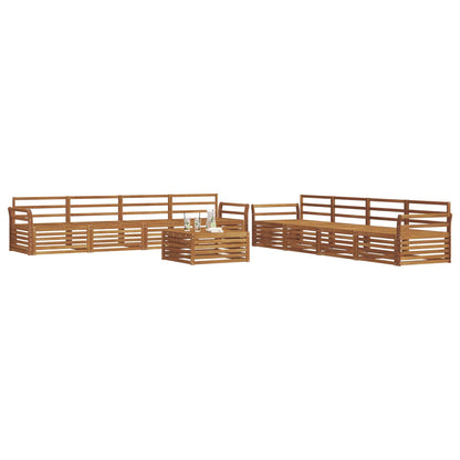 vidaXL Outdoor Sofa Set 9 pcs Natural Solid Acacia Wood 3