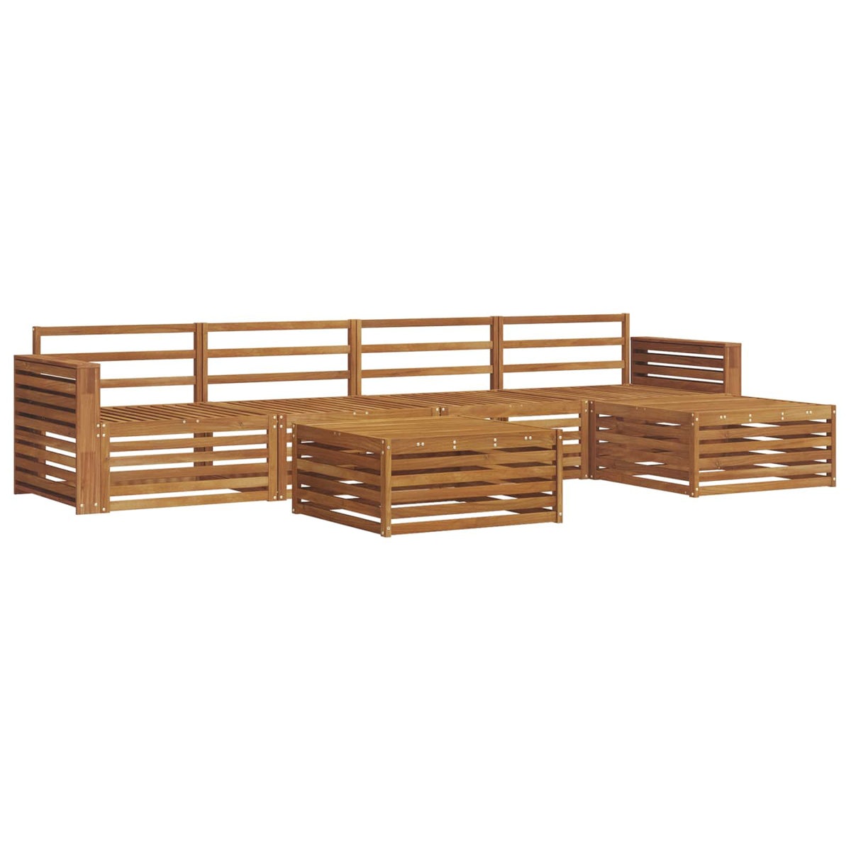 vidaXL Outdoor Sofa Set 6 pcs Natural Solid Acacia Wood 2