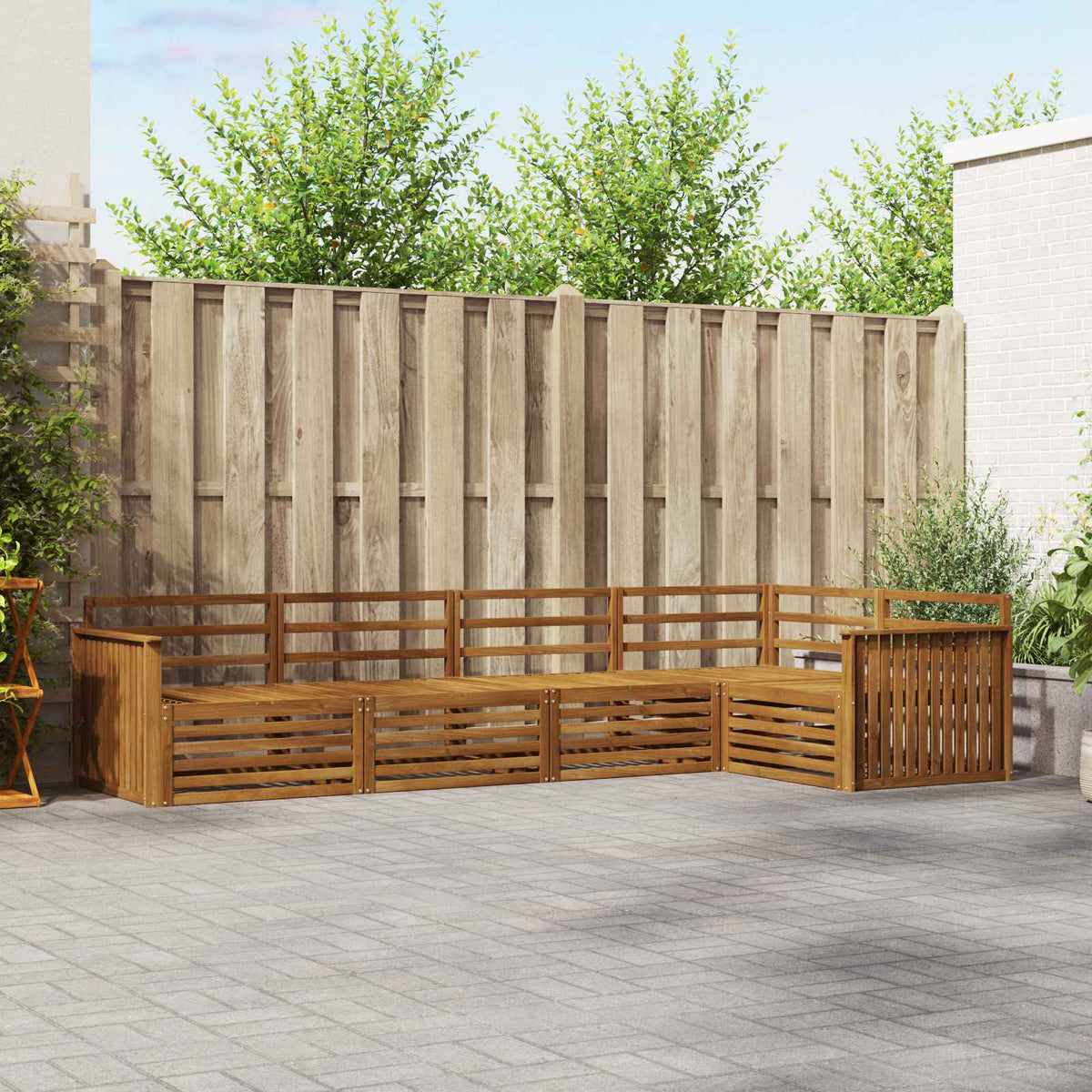 vidaXL Outdoor Sofa Set 5 pcs Natural