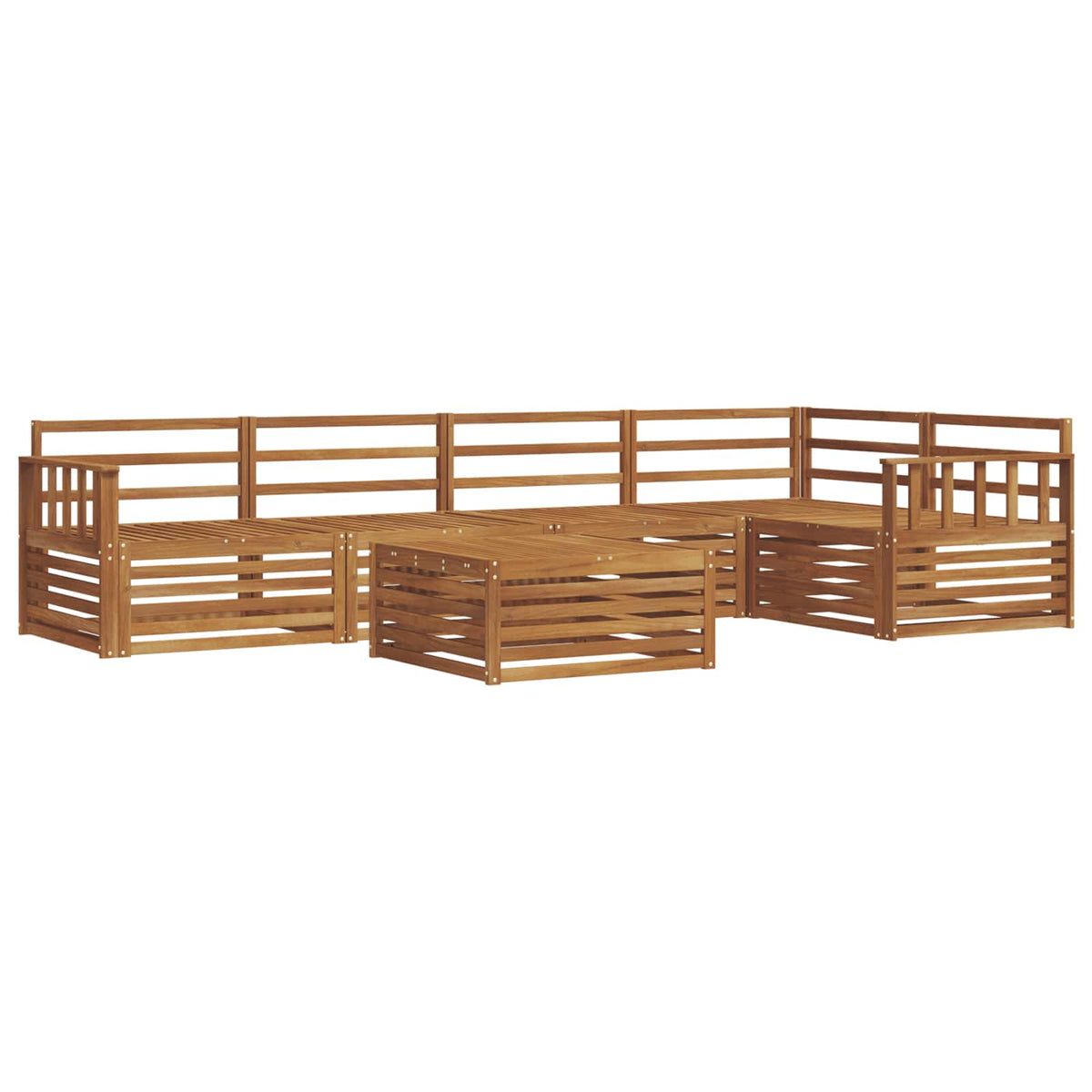 vidaXL Outdoor Sofa Set 6 pcs Natural 2