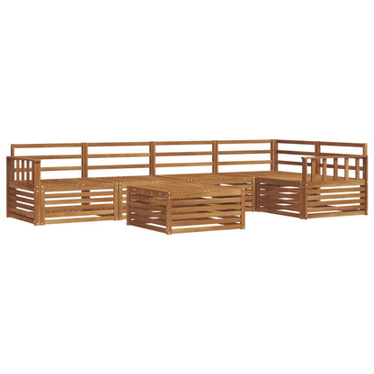 Outdoor Sofa Set 6 pcs Natural Vertical slats