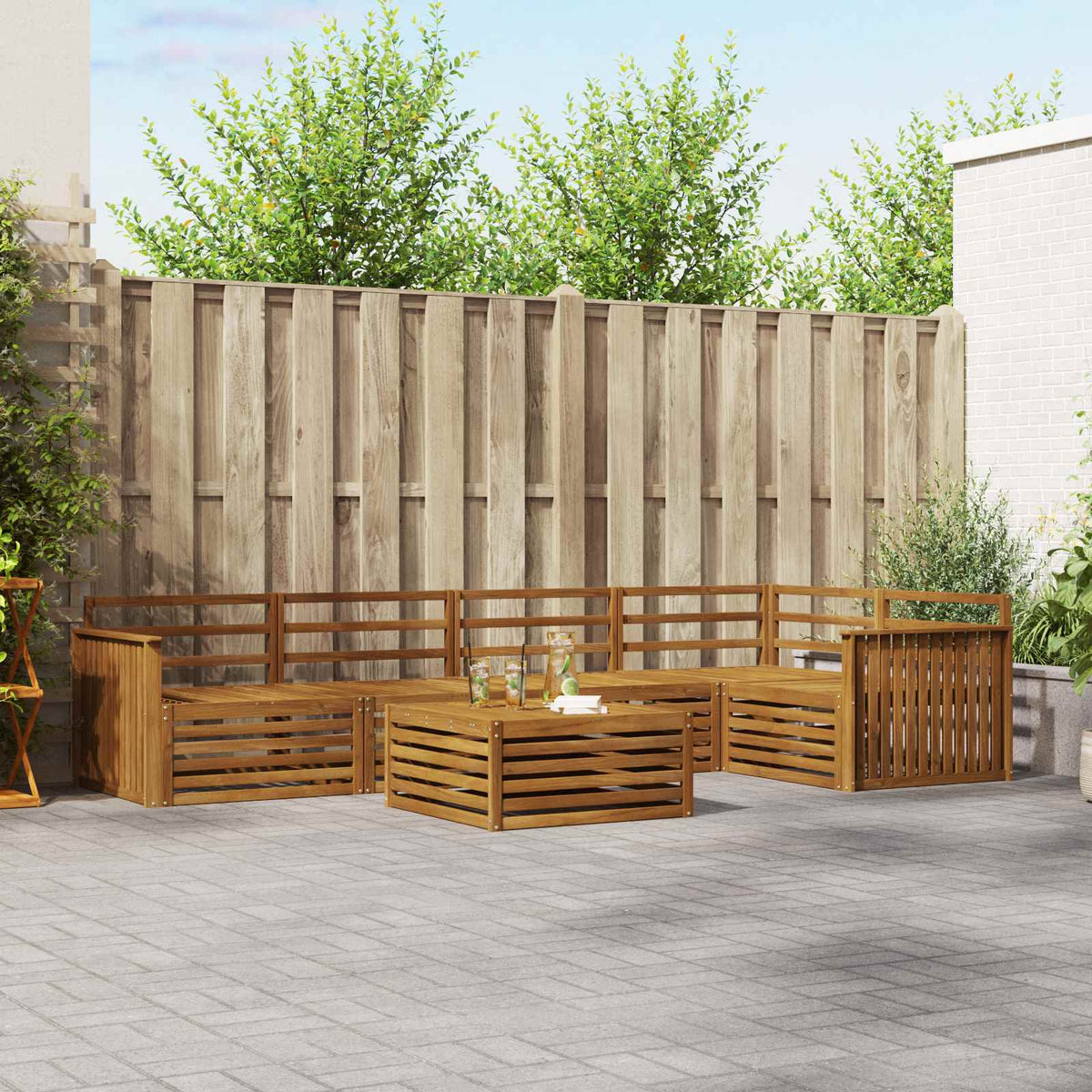 Outdoor Sofa Set 6 pcs Natural Track